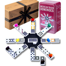 Jaques of London Mexican Train Dominoes Game | Dominos Set for Children & Adults | Traditional Family Tile Games in a Tin Box | Since 1795…