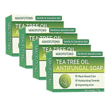 (4PCS) 1-5x Tea-Tree Oil Antifungal Soap Antifungal Treatments for Face Body Acnes Athlete's Foot Tinea Folliculitis