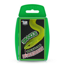 Top Trumps Snakes Classics Card Game, learn facts about the King Cobra, Death Adder and the Grass Snake in this educational packed game, makes a grea