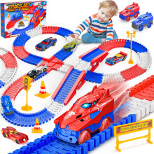 Toyokid Spider Construction Race Tracks, Spider Toys for Boys 3-6 Kids Toy for 3-6 Year Old Boys Birthday Easter Gifts for 3-9 Year Olds Girls Toddle