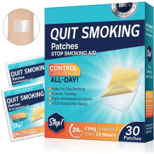 Step 1 Quit Smoking Patches, 21mg Stop Smoking Aids Patches, Helping Quit Patch, Easy & Effective Anti-Stickers, 30 Count Quit Smoking