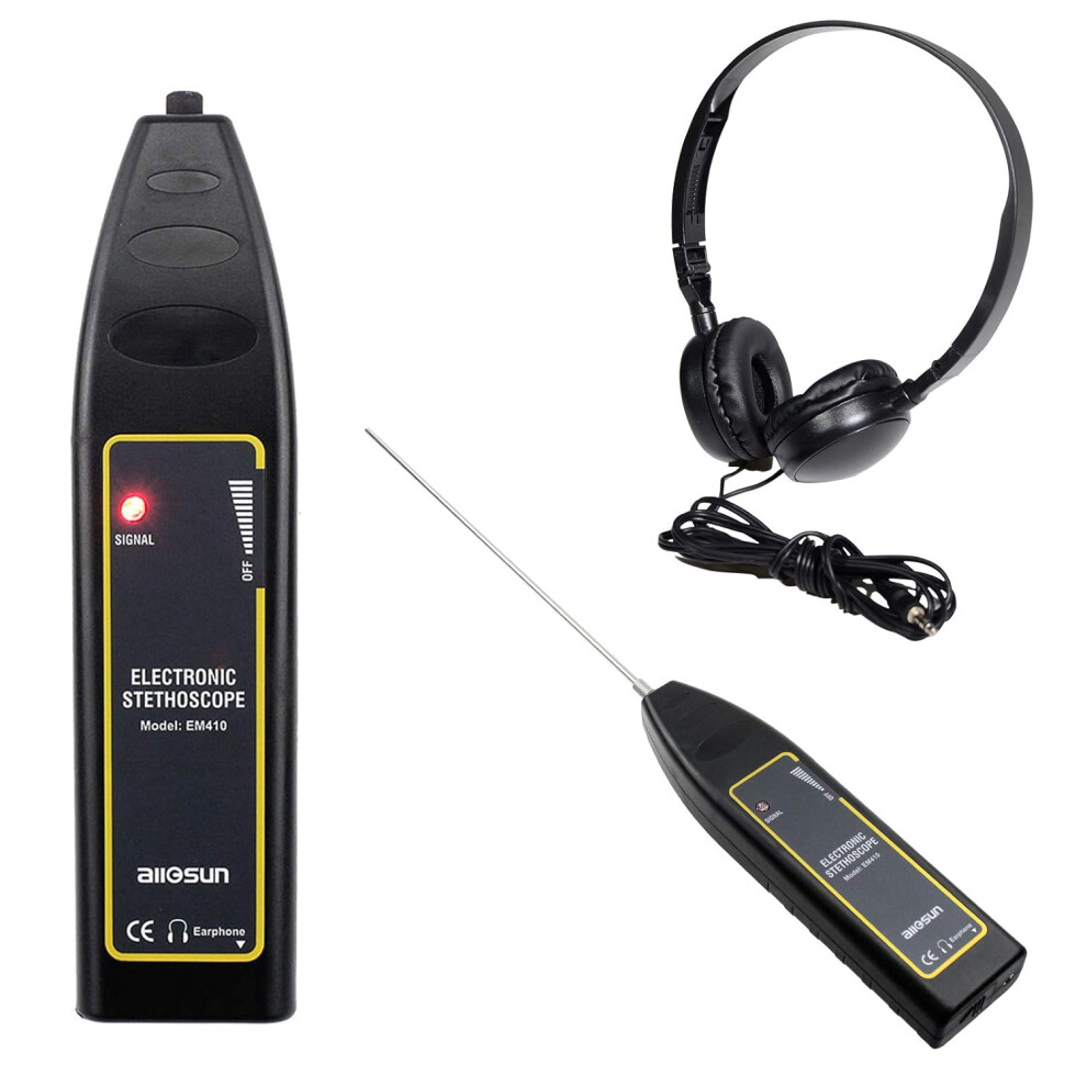 Ultrasonic Leak Detector & Industrial Stethoscope,High Sensitivity Machine Diagnostic Tool For Engine Noise, Bearing, Valve, Pump 4048478347100