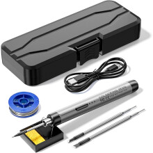 Mini draadloze soldeerboutset, draagbare soldeerbout met 3 temperatuurinstellingen, soldeerboutset, USB oplaadbaar, 8-10W