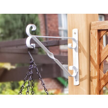 SupaGarden White Hanging Basket Bracket 12 Inch 30cm