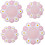 4 Pack Flower Silicone Coasters 26-27s 1