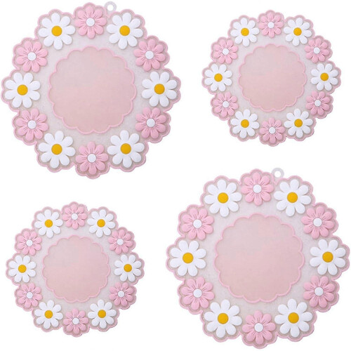 4 Pack Flower Silicone Coasters 26-27s