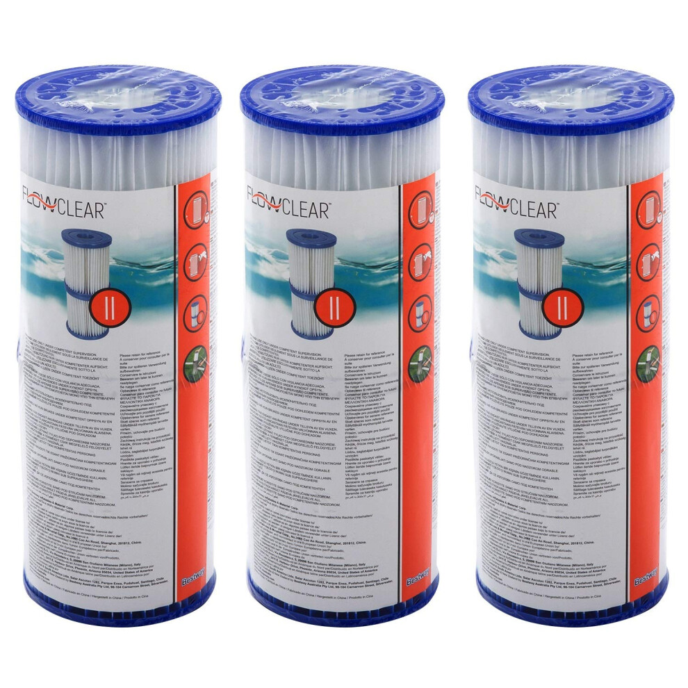Bestway 6 Filter Cartridges For Swimming Pool Pumps By Intex Size 2