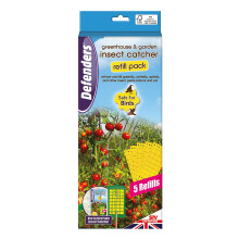 Defenders Greenhouse & Garden Insect Catcher Refill – 5-Pack - Poison-Free Insect Control, Protect Your Garden Plants, Vegetables,