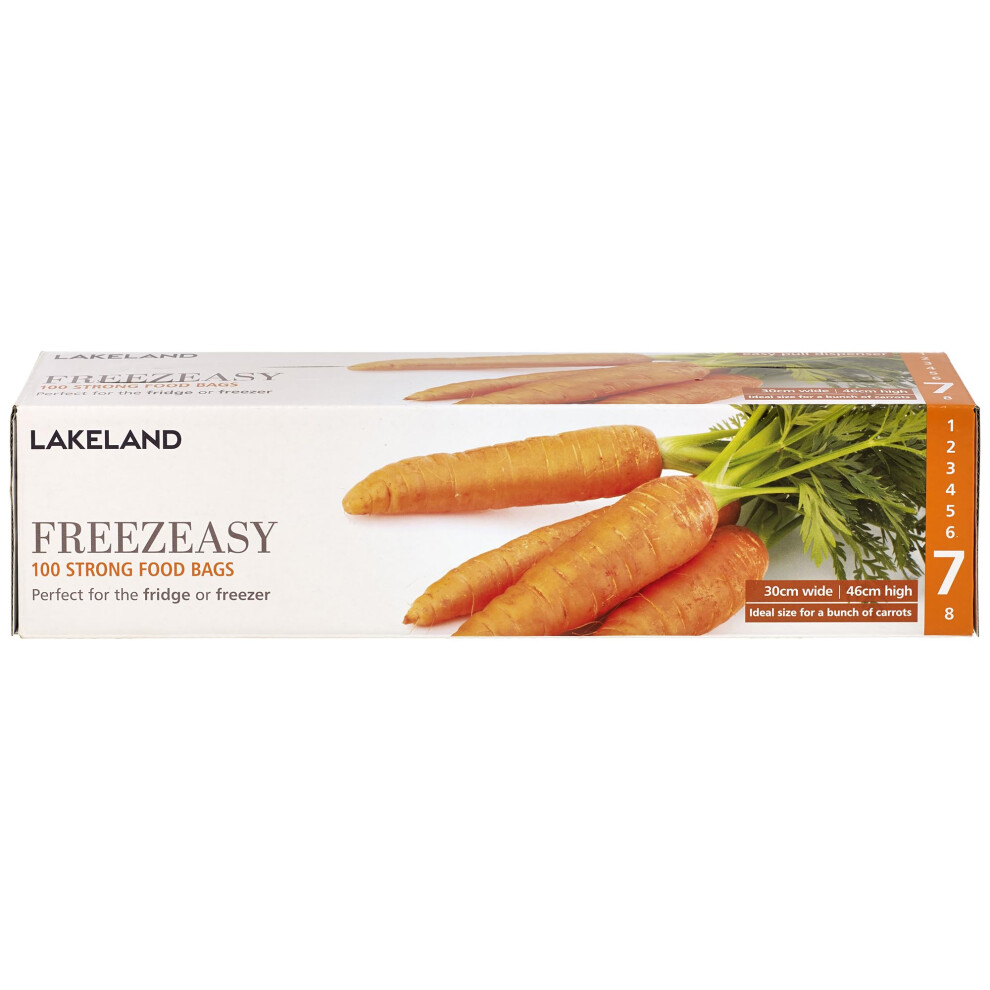 Lakeland 100 X Freezeasy Flat Food Freezer Bags, 30 X 46Cm