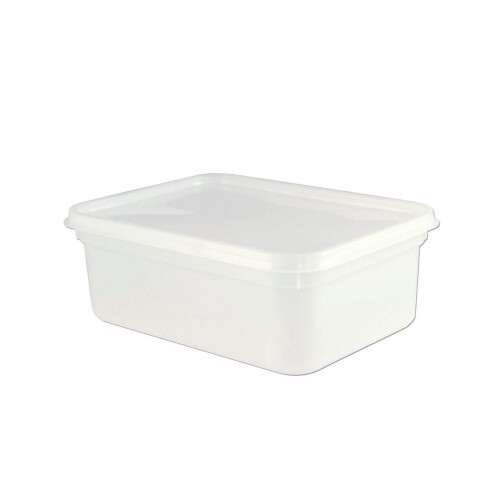 Packpack 2 Litre Recangular Ice Cream/Salad Container/Tub (20)