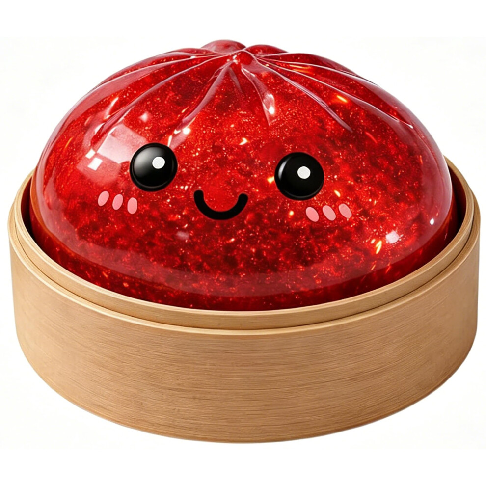 Wbeng Giant Dumpling Squishy, Colorful Dumpling Stress Fidget, Glitter Dumplings Squishies Toy, Stress Relief Squishy Toys, Cute Soft Glitter Calming (E)