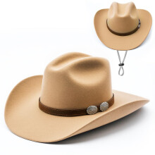 Adult Cowboy Hat for Men & Women, Felt Western Cowgirl Hat Size M 57cm