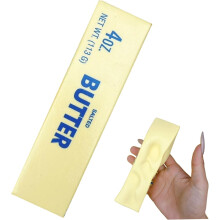 Butter Squishy | Cheese Squishy | Salted Butter Design Stress Relief Squishies for Desk | 4oz Replica Sensory Fidget for Adults | Funny-Themed Office