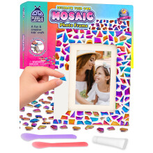 PURPLE LADYBUG Decorate Your Own Photo Frame Mosaic Kit - Mosaic Kits for Children Ages 6-12, Art and Crafts for Girls Ages 7-12, & Girls Birthday Pr
