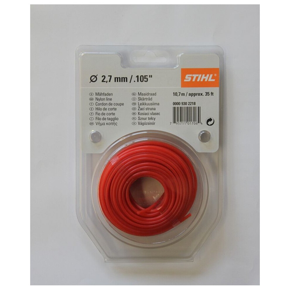 Stihl 10.8 M Roll Of Round Mowing Line 2.7 Mm 59583882
