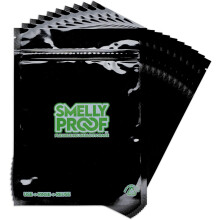 5x Black Smelly Proof Resealable Bags Choose from 6 Sizes (MEDIUM 18CM X 20CM)