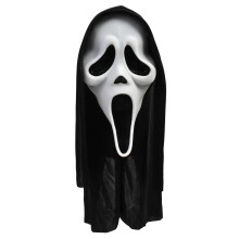 Scream 4 Ghost Face Mask With Shroud - Adult Accessory, Black Halloween Halloween