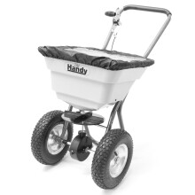 The Handy Broadcast Spreader for Fertiliser, Grass Seed or Refined Ice Salts - 36kg Hopper, Adjustable Feed Control - 2 Year Guara
