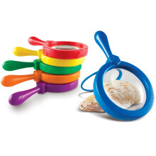 Learning Resources Jumbo Magnifiers - 6 Pieces, Ages 3+ Toddler Learning Toys, Exploration Toys for Kids, Magnifiers for Kids,Back to School Supplies