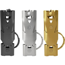 3Pcs Safety Whistle with Keychain 150 db Double Tubes Outdoor Whistle Stainless Steel Survival Whistle for Camping Hiking