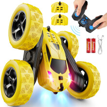 QUNREDA Remote Control Car, RC Car Toys for 6-12 Year Old Boys, Off Road RC Stunt Car 4WD 360 Rotating Remote Control Car for Kids, Boys Girls Gifts