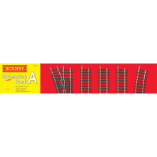 Hornby R8221 OO Gauge Track Extension Pack A - Extra Track Pieces for Model Railway Sets, Model Train Track Pieces, Includes - Straights, Double Stra
