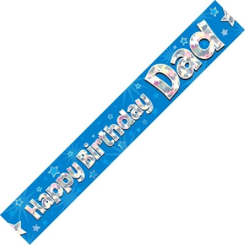 Oaktree 9Ft Banner Happy Birthday Dad Holographic