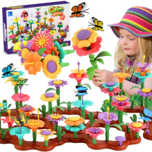 wohot Flower Garden Building Toy Girls Toys, Build a Garden Flower Toy for 3 4 5 6 Year Olds Girls, Birthday Christmas Girl Toys Gifts for Indoor & O