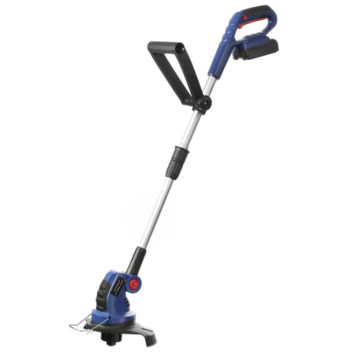 Qualtex Lightweight 24V Cordless Grass Trimmer Cutter with Pivoting Head + Quick Charging