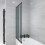 NES Home Nes Home 800 x 1400 mm 4 Fold Door Bath Shower Screen Black Frame 3