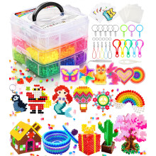 Ophy Fuse Beads Kit - 10000pcs 5mm Fuse Beads in 20 Colors Iron Beads Set