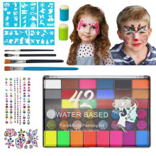Kinder Gesichts Farben Kinderschminke Set, 42 Farbe Body & Face Paint Schminke für Theaterschminke Karneval, Halloween Schminke Cosplay