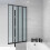 NES Home Nes Home 800 x 1400 mm 4 Fold Door Bath Shower Screen Black Frame 7
