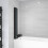 NES Home Nes Home 800 x 1400 mm 4 Fold Door Bath Shower Screen Black Frame 8