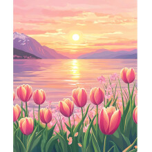 NEWENMO Beautiful Scenery Paint by Numbers for Adults,Pretty Flowers Painting by Number Kit,Paint by Numbers Kits 40x50cm,Digital Oil Painting,DIY Ac