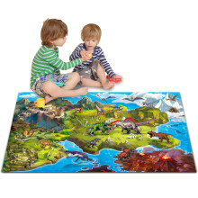 Oriate Kids Toy Dream Mat Dinosaur World Activity Playmat, Parent-child Interaction Cognitive Teaching Floor Game Carpet, Learn and Have Fun Playtime