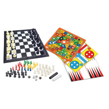 LEXiBOOK , 8-in-1 Games Set, Chess, Checkers, Backgammon, Chinese Checkers, Nine Men's Morris Game, Snakes & Ladders Game, Goose Game, Ludo Game, JGM8