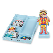 Melissa & Doug Magnetic Dress-Up Doll for 3 Year Olds | Kids Crafts Sets Girls & Boys | Wooden Dolls Craft Kits for Kids Age 3+ | Magnetic Dress Up D