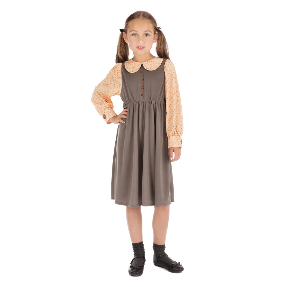Rubies Bristol Novelty Victorian Schoolgirl Costume, Age 6-8 Years Old, Brown Halloween