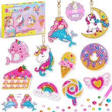 Gifts for 5 6 7 8 9 10 Year Old Girls: Diamond Art Keychain Kits for Kids