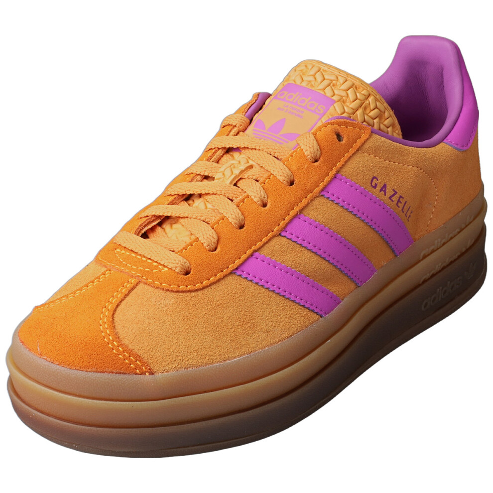 Adidas (8.5) Gazelle Bold Womens Fashion Trainers In Orange Purple Orange,Purple