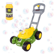 John Deere Bubble Lawn Mower for Toddlers, Bubble Blowing Machines, Indoor and Outdoor Gardening Toy, Birthday, Party Favour for Nursery Girls and Bo
