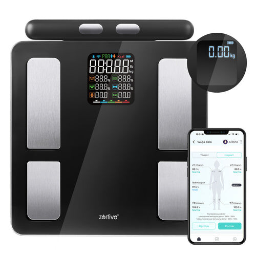 Analytická kúpeľňová váha Bluetooth s meraním BMI a tuku