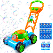 SLOOSH Bubble Lawn Mower Toddler Toys for Kids Bubble Machine Summer Outdoor Push Toy Games, Backyard Garden Outside Play Toddlers Preschool Boys Gir