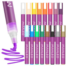 Sada akrylových fixiek, 16 farieb, vodeodolné, 8 ml