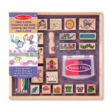Melissa & Doug Stamp-a-Scene-Fairy Garden | Arts & Crafts | Age 4+ | Gift for Boy or Girl