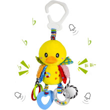 Funsland Pram Toys for Babies 0-6 Months, Clip On Car Seat Stroller Toys with Hanging Rattle, Newborn Sensory Toys for Baby Girls and Boys, Crib Trav