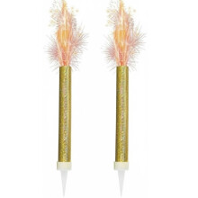 Ice Fountain Cake Topper Sparklers 2PCS Birthday Wedding Anniversary Cake Decoration 15cm Colorful Sparkling Candles Fun Indoor/Outdoor Party Accesso