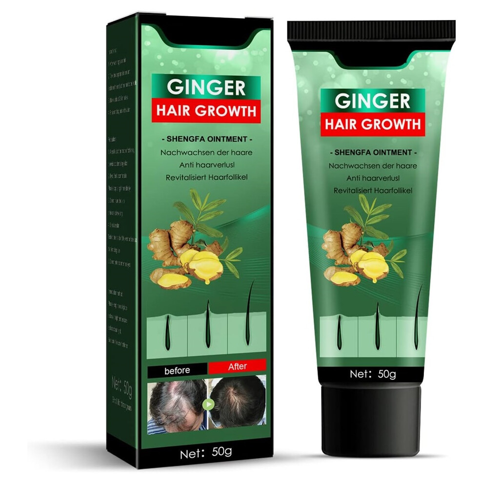 Gogerstar Cream Ginger Hair Growth ,Ginger Hair Growth Hair Regrowth Ginger Extract ,Moisturizing Scalp&Activating Dormant Hair Follicles
