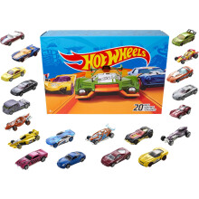 Hot Wheels Set of 20 Toy Cars (Assorted Styles, One Random Set) Toy Trucks and Cars in 1:64 Scale with Realistic Details and Decos, Collectible for K